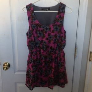 Purple floral dress